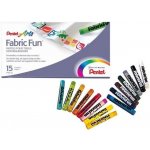 Pentel Voskovky na textil 15ks – Zboží Dáma