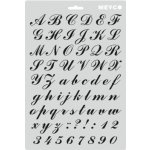 Šablona 20x31 cm Okrasná písmena – Zboží Dáma