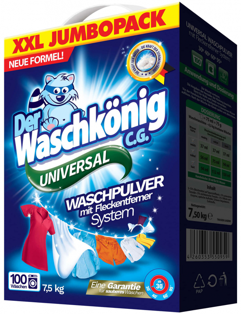 Waschkonig Universal prací prášek XXL 7,5 kg