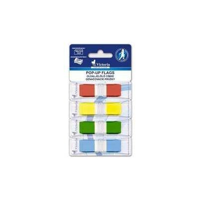 Záložky se zásobníkem, 4x36 lístků, 43x12,5 mm, VICTORIA, mix barev – Hledejceny.cz