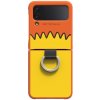 Pouzdro a kryt na mobilní telefon Samsung Samsung Silicone Cover Ring Z Flip4, Bart Simpson GP-XVF721HONOW