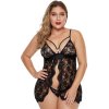 Dámská erotická košilka VšeNaSex.cz Dámská košilka s kalhotkami Floral Plus Size Babydoll