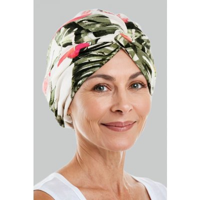 Aradesa dámský turban Floral bílý – Zboží Dáma