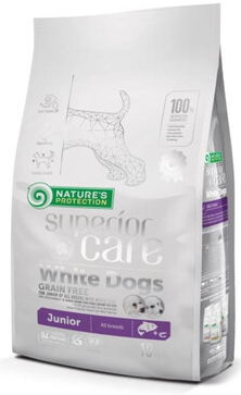 Nature\'s Protection Superior Care White Dogs Junior Grain Free Salmon 10 kg