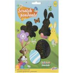 Grafix Vyškrabávací obrázky přívěsky kreativní set 9ks Velikonoce – Zboží Dáma