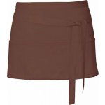 Link Kitchen Wear Krátká barmanská zástěra se třEma předníma kapsama Brown Pantone 476 X983 – Hledejceny.cz