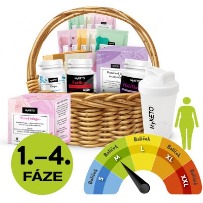 MyKETO Kompletní dietní plán M 40 dní 1. - 4. fáze při BMI 25-30 5660g – Hledejceny.cz