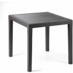 Mega Plast, plastový stůl RATAN LUX, 75 x 120 x 75 cm, antracit – Zboží Dáma
