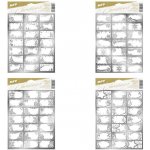 Samolepky na dárky vánoční střibrn 20x30 – Hledejceny.cz