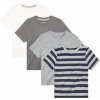 Dětské tričko lupilu chlapecké triko 4 kusy bílá/šedá/modrá