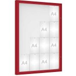 PROCITY Venkovní vitrína model 1000, 16 x A4, plexi, červená | Zboží Auto