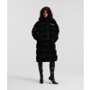Dámský kabát Karl Lagerfeld Quilted Long Coat černá