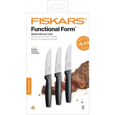 Fiskars Functional Form Sada steakových nožů 3 ks 1057564 – Zbozi.Blesk.cz