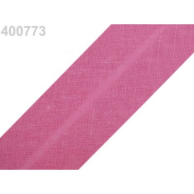 Šikmý proužek bavlněný zažehlený - šíře 30mm - různé barvy Šikmý proužek bavlněný 30mm: 400 773 Růžová – Zboží Mobilmania