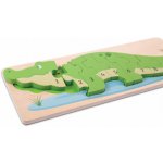 Bigjigs vkládací puzzle Krokodýl s čísly – Zbozi.Blesk.cz