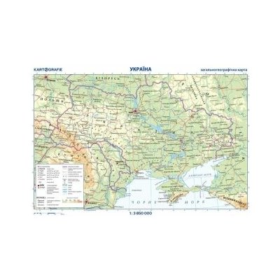 Ukrajina - příruční mapa 1:3 850 000