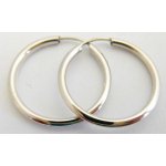 Klenoty Budín Hladké zlaté kruhy z bílého zlata H917 – Zboží Dáma