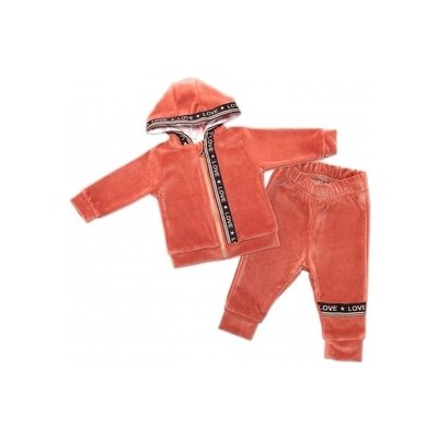 Mamatti Dětská tepláková souprava zapínání na zip Fox Girl cihlová – Zboží Dáma