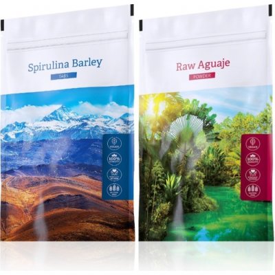 Energy Spirulina Barley tabs 200 tablet + Raw Aguaje caps 120 kapslí