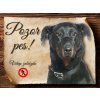 Autovýbava Sport hobby Cedulka Beauceron II Pozor pes zákaz CP488 15 x 11 cm