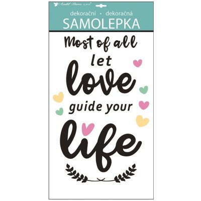 Anděl Přerov Samolepky na zeď s textem Love life 60 x 32 cm – Zbozi.Blesk.cz