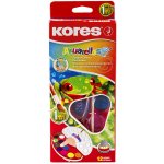 Kores Vodové barvy Akuarellos 12 barev / průměr 30 mm + štětec 31449 – Zboží Dáma