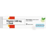 Generica Vitamin C 600 mg + Zinek šumivé 20 tablet – Hledejceny.cz