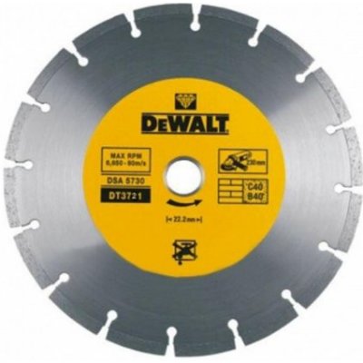 Dia kotouč profi ze slinutých karbidů na suché řezání betonu a cihel 180x22,2mm DeWALT DT3721 DT3721 – Zboží Dáma