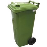 Meva Popelnice plastová 120 l zelená s kolečky 0004-2 – Zboží Mobilmania