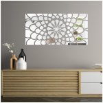 Flexistyle Samolepící dekorace zrcadlová Flower Power 140x70cm Stříbrná – Sleviste.cz