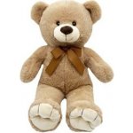 Teddies Medvěd s mašlí béžový 45 cm – Zboží Mobilmania