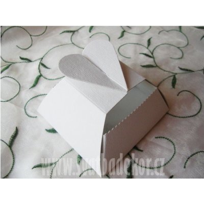 Svatební košíček 100x95x40 mm - srdíčko – Zboží Dáma