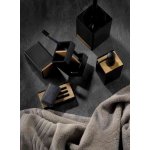 KELA Držák na zubní kartáčky Cube polyresin black KL-23688 – Zbozi.Blesk.cz