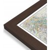 Nástěnné mapy National Geographic Indie - nástěnná mapa Classic 60 x 76 cm Varianta: mapa v dřevěném rámu, Provedení: Pegi skořice