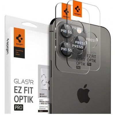 Spigen tR EZ Fit Optik Pro 2 Pack Black iPhone 14 Pro/iPhone 14 Pro Max AGL05205 – Zbozi.Blesk.cz