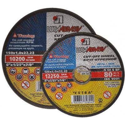 LUGA ABRASIVE Kotouč řezný na ocel a nerez 125x1,6x22,2 lu12516 – Zboží Mobilmania