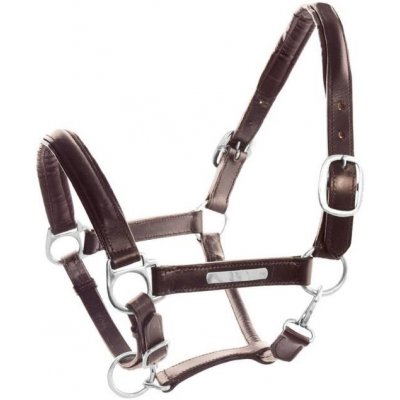 Kožená ohlávka UMBRIA EQUITAZIONE se štítkem na jméno brown – Zboží Dáma