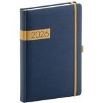 Twill A5 Denní 2026 modro-zlatá – Zboží Živě