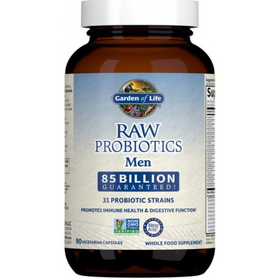 Garden of life RAW Probiotika pro muže po 50+ 85 mld. CFU 90 rostlinných kapslí