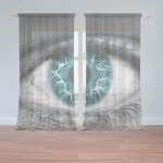 Sablio Záclony Modré oko: 2ks 150x250cm – Zboží Mobilmania