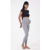 Těhotenské kalhoty Vienetta dámské mateřské elastické kalhoty Julie šedá