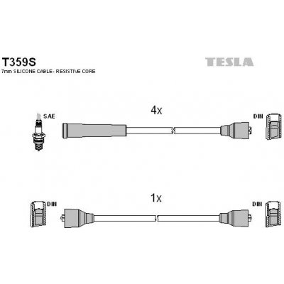 Sada kabelů pro zapalování TESLA T359S – Hledejceny.cz