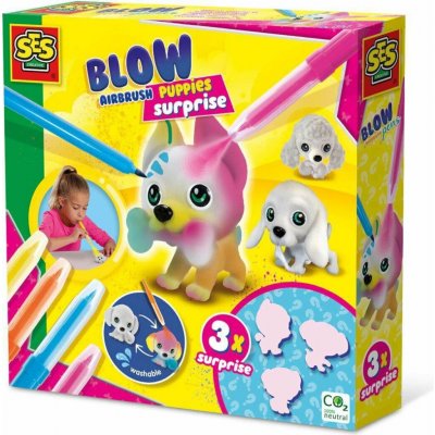 SES Creative Foukací airbrush pera Štěňata překvapení 3x – Zbozi.Blesk.cz