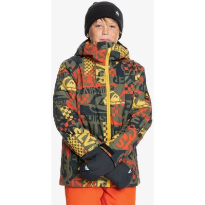 Quiksilver Mission Printed Kids zelená – Sleviste.cz