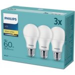 Philips klasik, 9W, E27, teplá bílá 3ks – Zboží Mobilmania