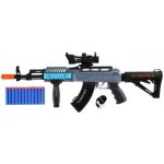 Teddies Samopal na pěnové náboje + náboje 12ks plast 60cm na baterie se světlem – Zboží Dáma