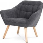 Autronic AK-321 GREY2 tmavě šedá látka / dřevěné nohy masiv kaučukovník – Sleviste.cz