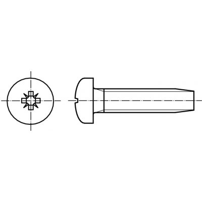 PROFISTYL DIN 7500C šroub závitotvorný s půlkulatou hlavou a křížovou drážkou POZIDRIVE pozink Varianta: DIN 7500C šroub závitotvorný s půlkulatou hlavou a křížovou drážkou ZnB M6x20 – Hledejceny.cz