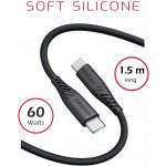 Swissten 71532010 USB-C na USB-C, 1,5m, černý – Zboží Mobilmania