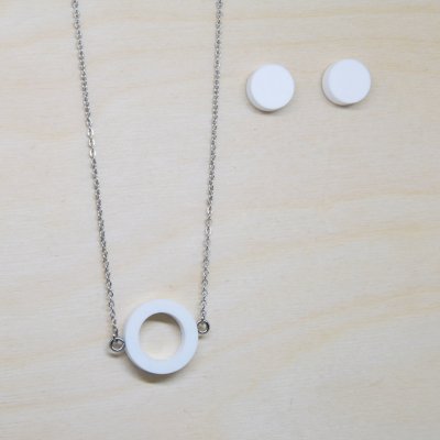 Fifle zero náhrdelník náušnice 886 bílá – Zbozi.Blesk.cz